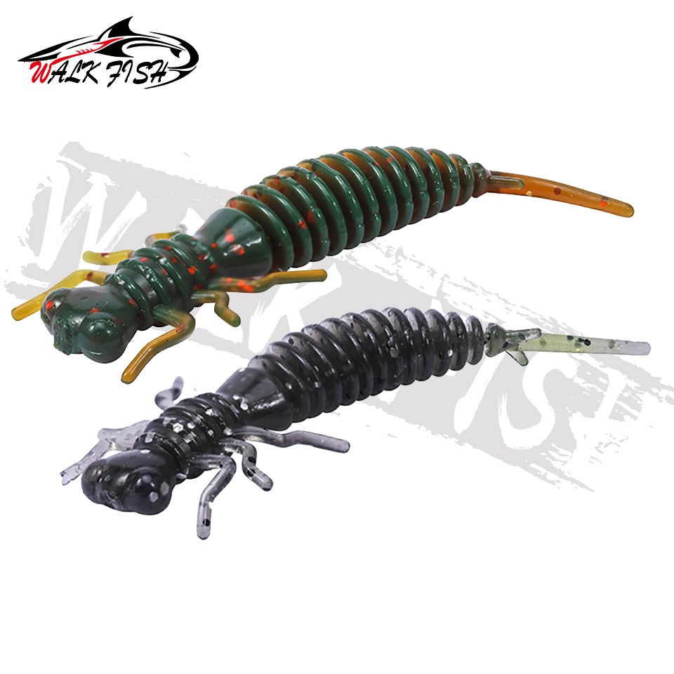 Mồi câu cá giả WALK FISH bằng silicon mềm 55mm 75mm 100mm