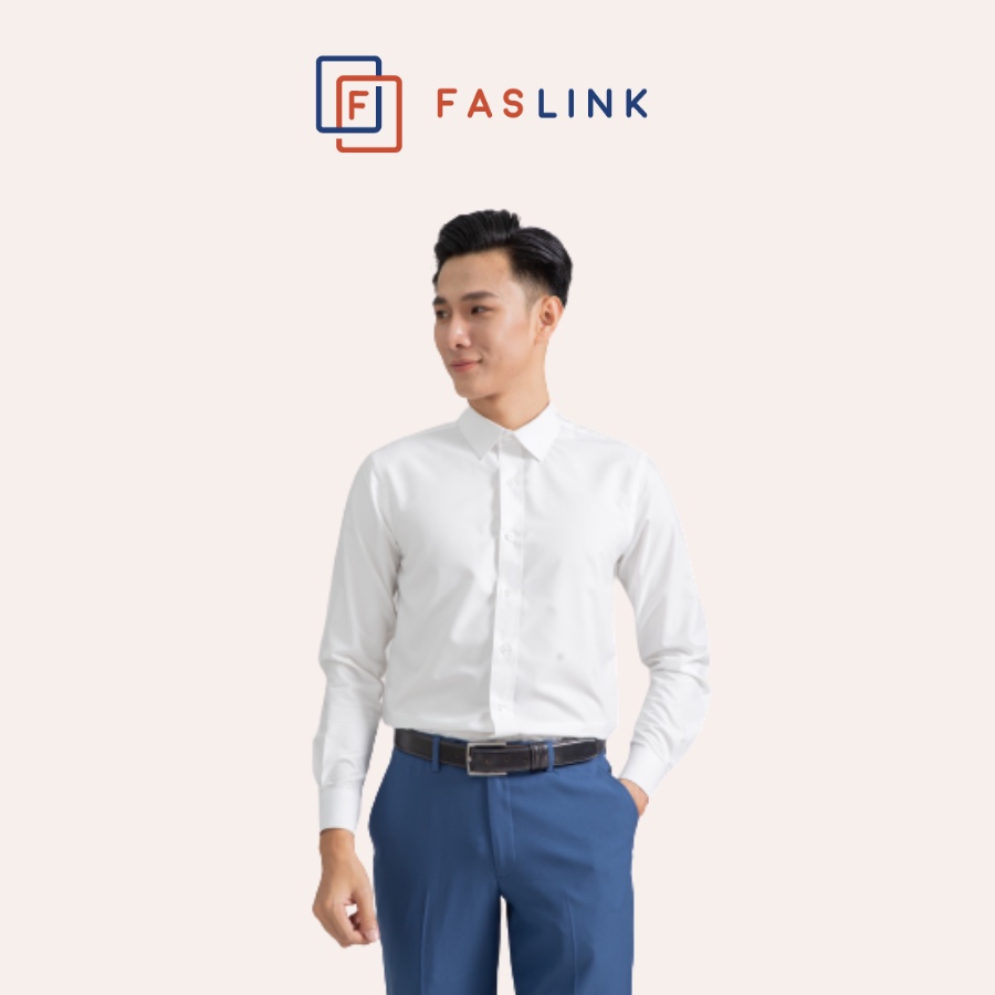 Áo Sơ Mi Công Sở Nam Faslink Cao Cấp Trắng