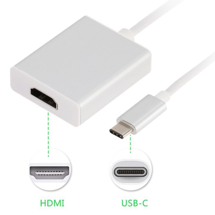 Bộ Chuyển Usb 3.1 Type-C Sang Cổng Hdmi Từ Điện Thoại Lên Tv, Màn Hình Lcd, Máy Chiếu