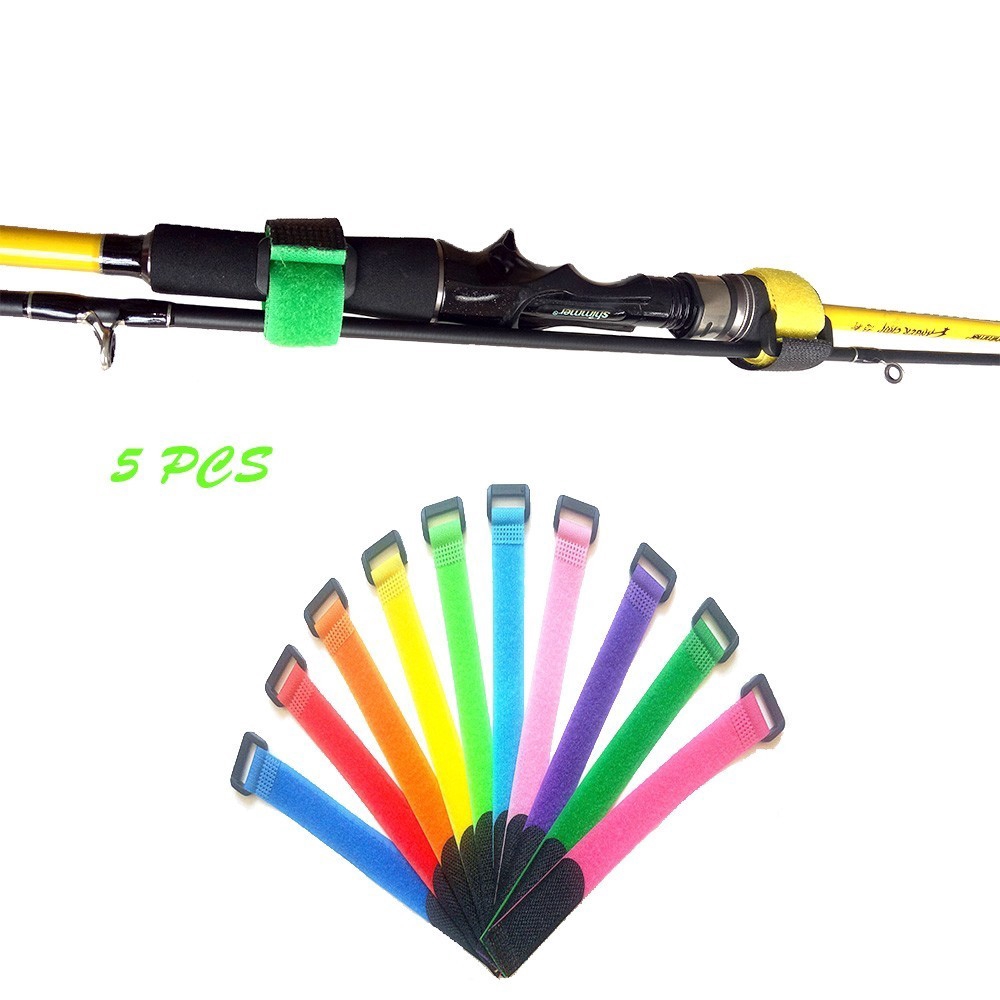 5 Dây đai buộc có băng dán cố định dành cho cần câu cá tiện lợi