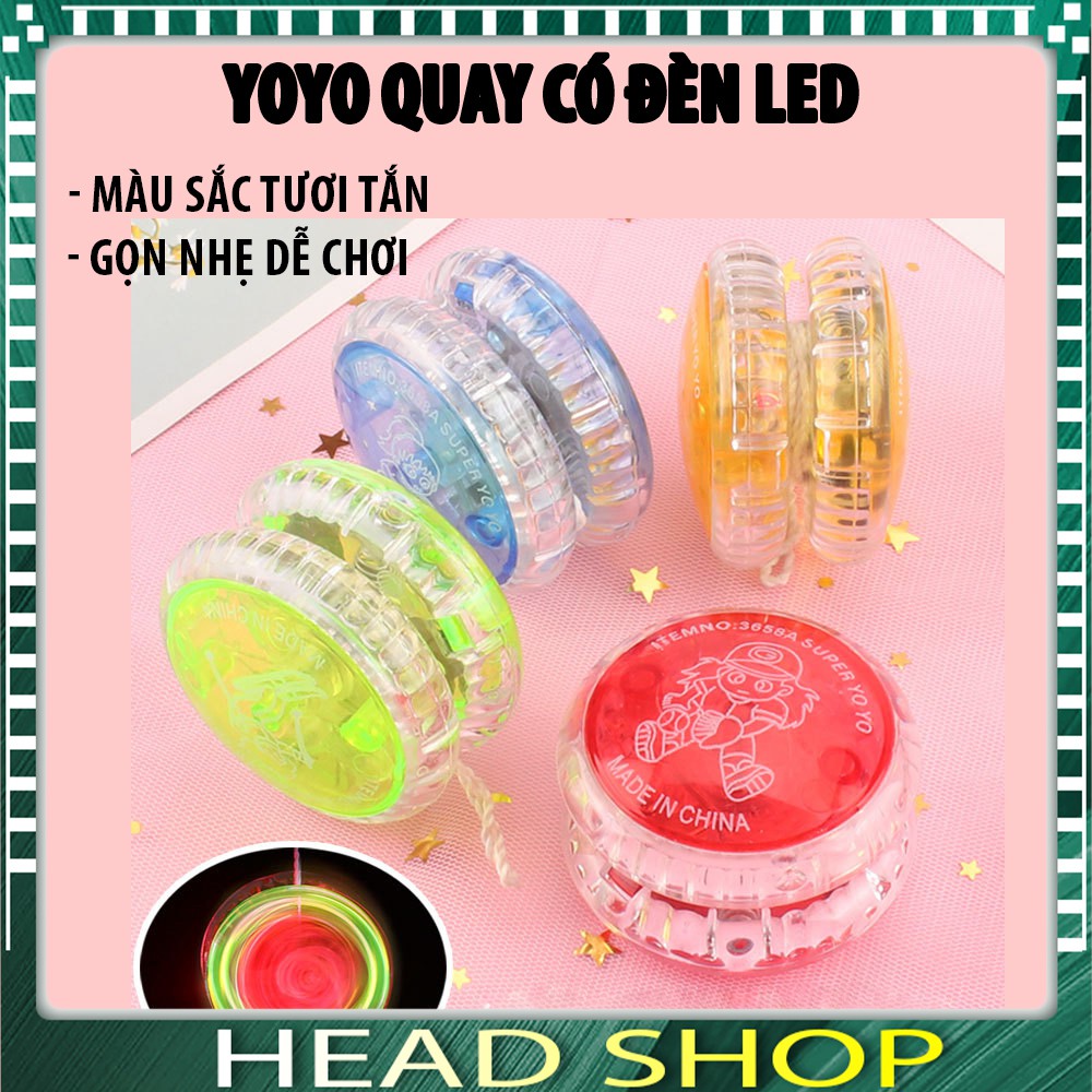 Đồ chơi yo-yo có đèn led làm quà tặng cho trẻ em, yoyo có đèn led siêu nhẹ chơi dễ dàng cho bé HEADSHOP