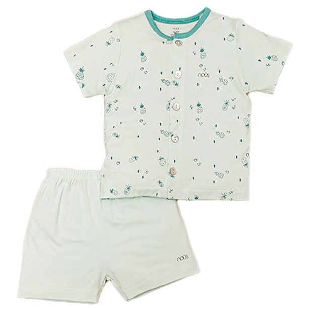 Bộ Quần Áo Cài Thẳng Cộc Petit Xanh Bạc Hà NOUS (đủ Size 3-6M , 6-9M, 9-12M )