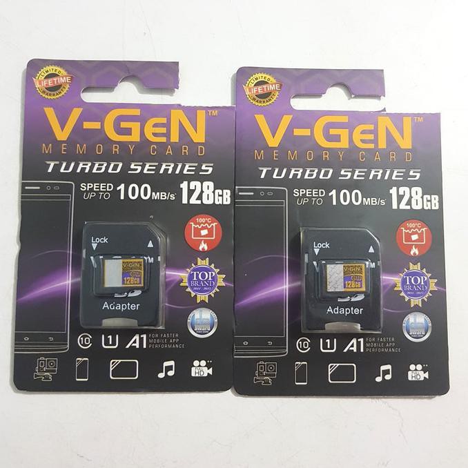 Thẻ Nhớ 128gb V-Gen Micro Sd - 128gb + Bộ Chuyển Đổi Class 10 100mbps | BigBuy360 - bigbuy360.vn