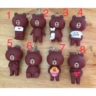 Móc khoá gấu brown_nhiều mẫu_được chọn mẫu