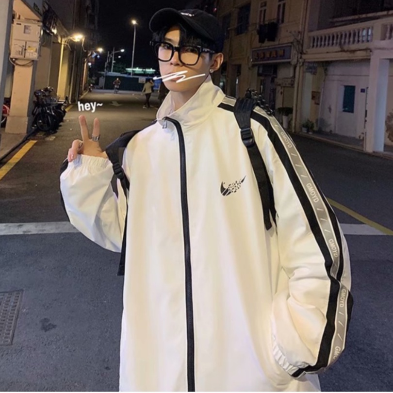 Áo khoác chống nắng phong cách áo khoác mỏng nam thời trang simple bigsize cặp đôi màu đen đường phố Hàn Quốc cho nam