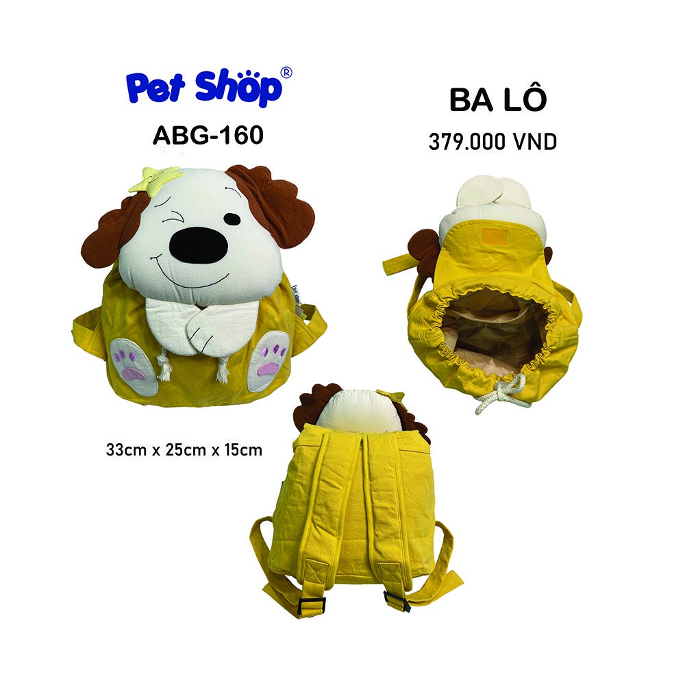 Balo trẻ em hình dáng dễ thương PET SHOP ABG-160