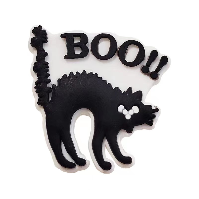 CROCS Guốc Gài Khóa Hình Giày Da Bò Bí Ngô Halloween