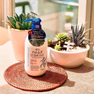 Sữa dưỡng thể chống nắng Hatomugi SPF31 PA+++ 250ml Nhật Bản