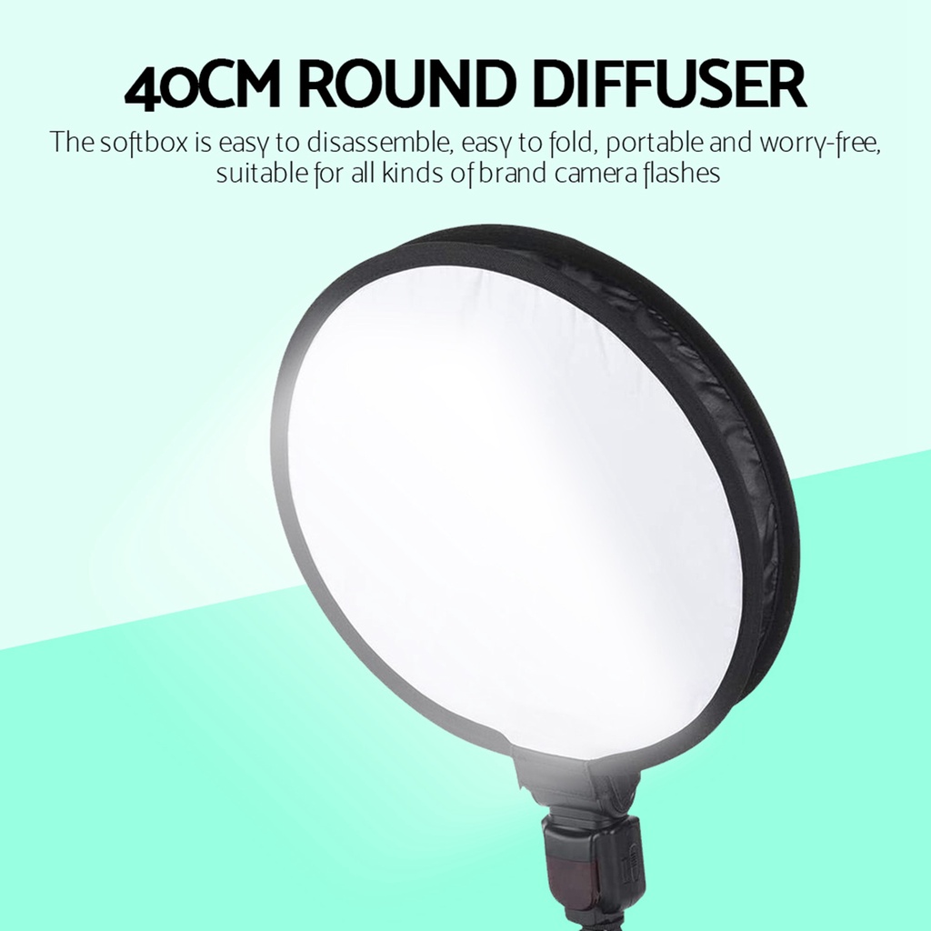 Hộp Khuếch Tán Ánh Sáng Cho Đèn Flash Máy Ảnh Hình Tròn 40cm