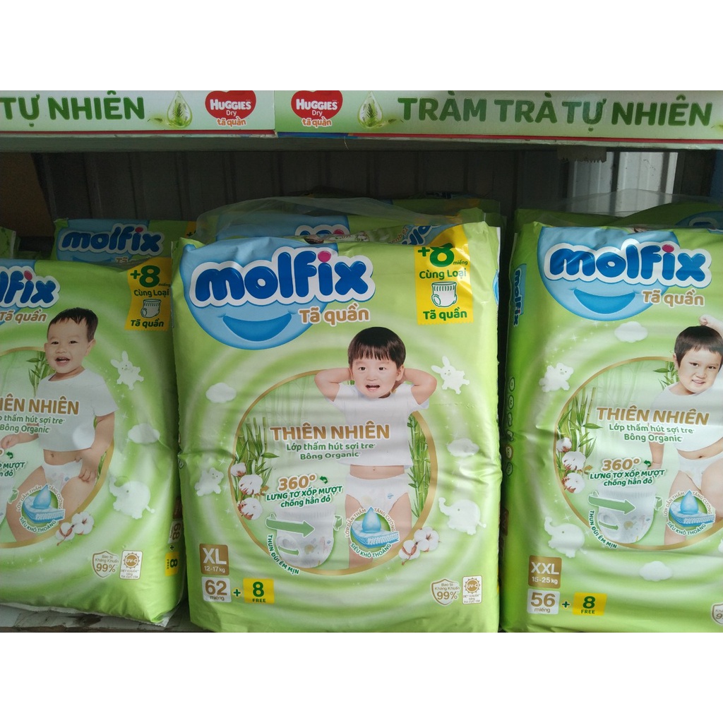 (Tặng 8 miếng)Tã quần Mofix size M76, L68, XL62, XXL56