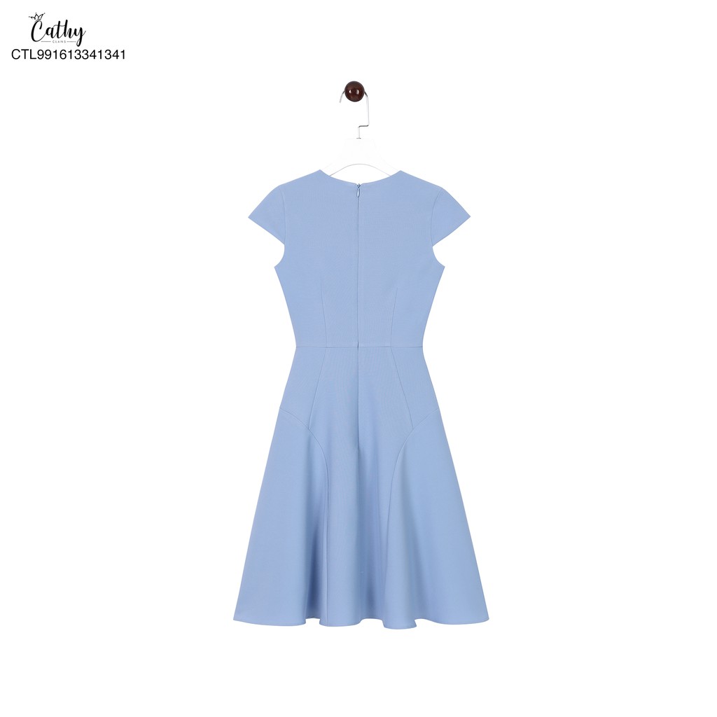 Đầm xoè Cathy Clans đắp mảnh thêu bướm | BigBuy360 - bigbuy360.vn