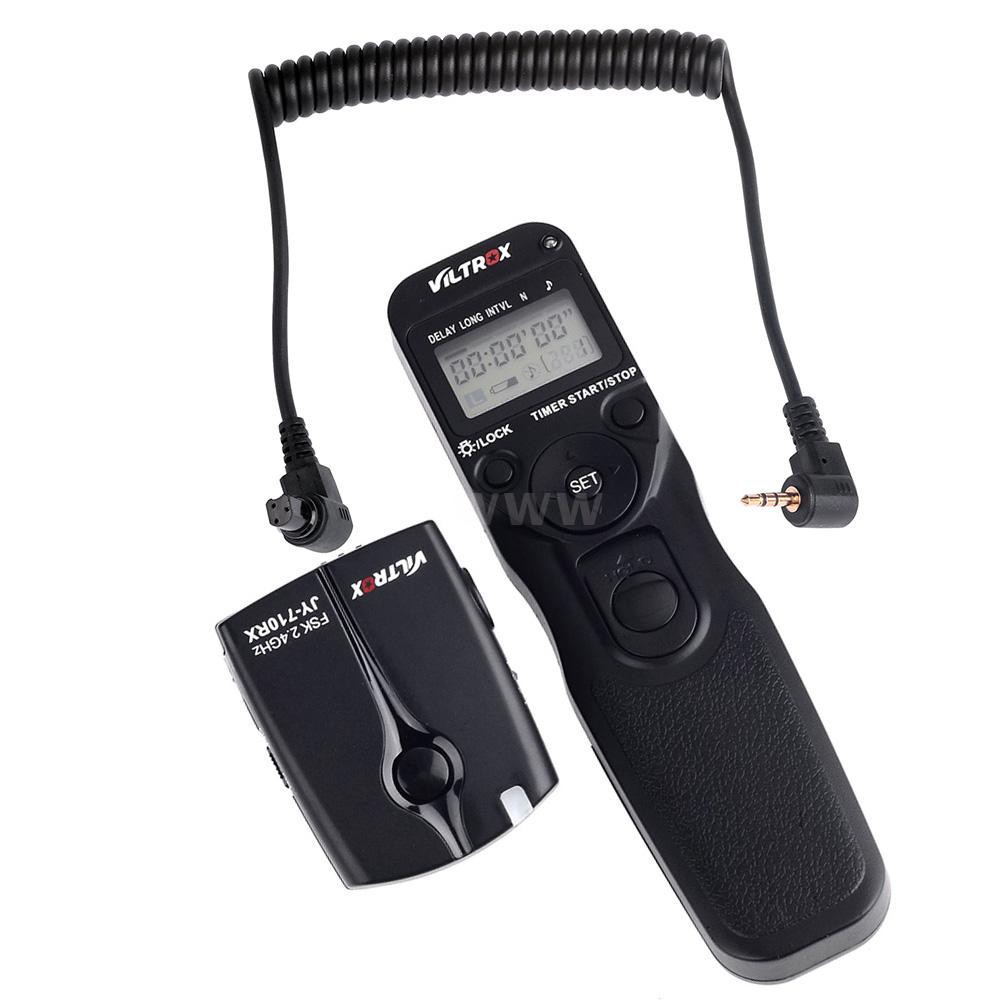 VILTROX JY-710 2.4GHZ FSK Wireless Remote Shutter Controller Set Time Lapse Intervalometer Timer with C3 Cable for Canon 1D Series 5D 5DII 5DIII 7D 10D 20D D30 40D 50D