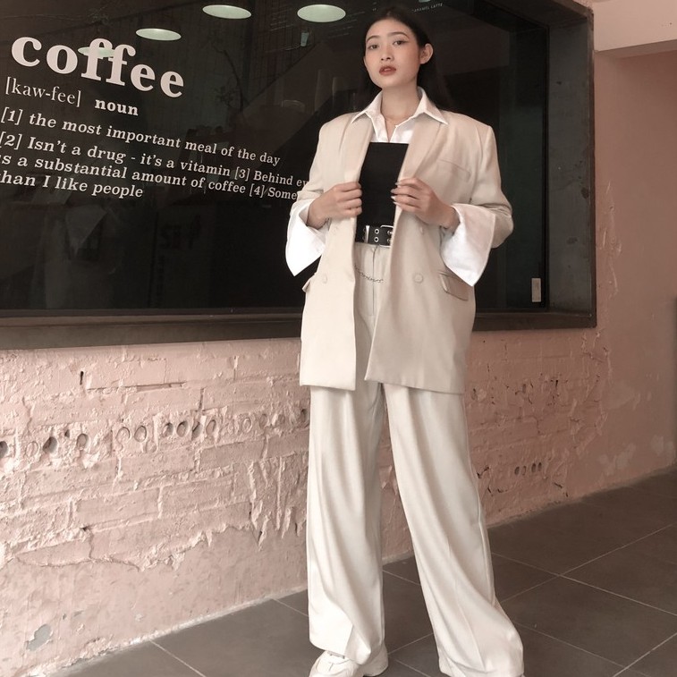 [Ảnh thật tự chụp]Set áo Blazer Dài Tay 2 Lớp Cầu Vai Cao Cấp Cho Nữ Thiết kế Inwear - 𝑴𝒐𝒏 𝑩𝒍𝒂𝒛𝒆𝒓 | BigBuy360 - bigbuy360.vn