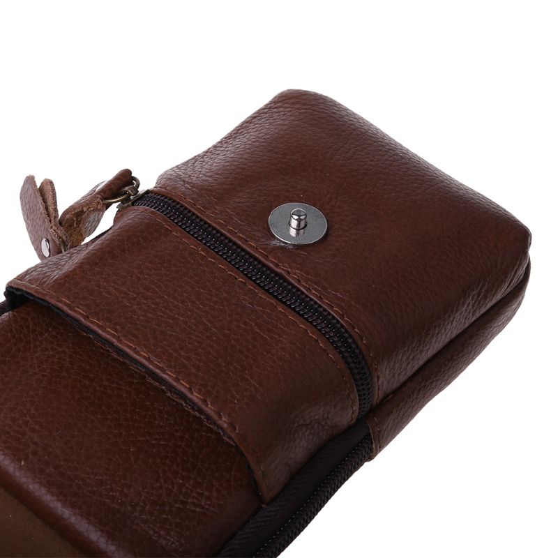 Túi da PU đeo hông đựng điện thoại 10MK phong cách vintage tiện lợi cho nam