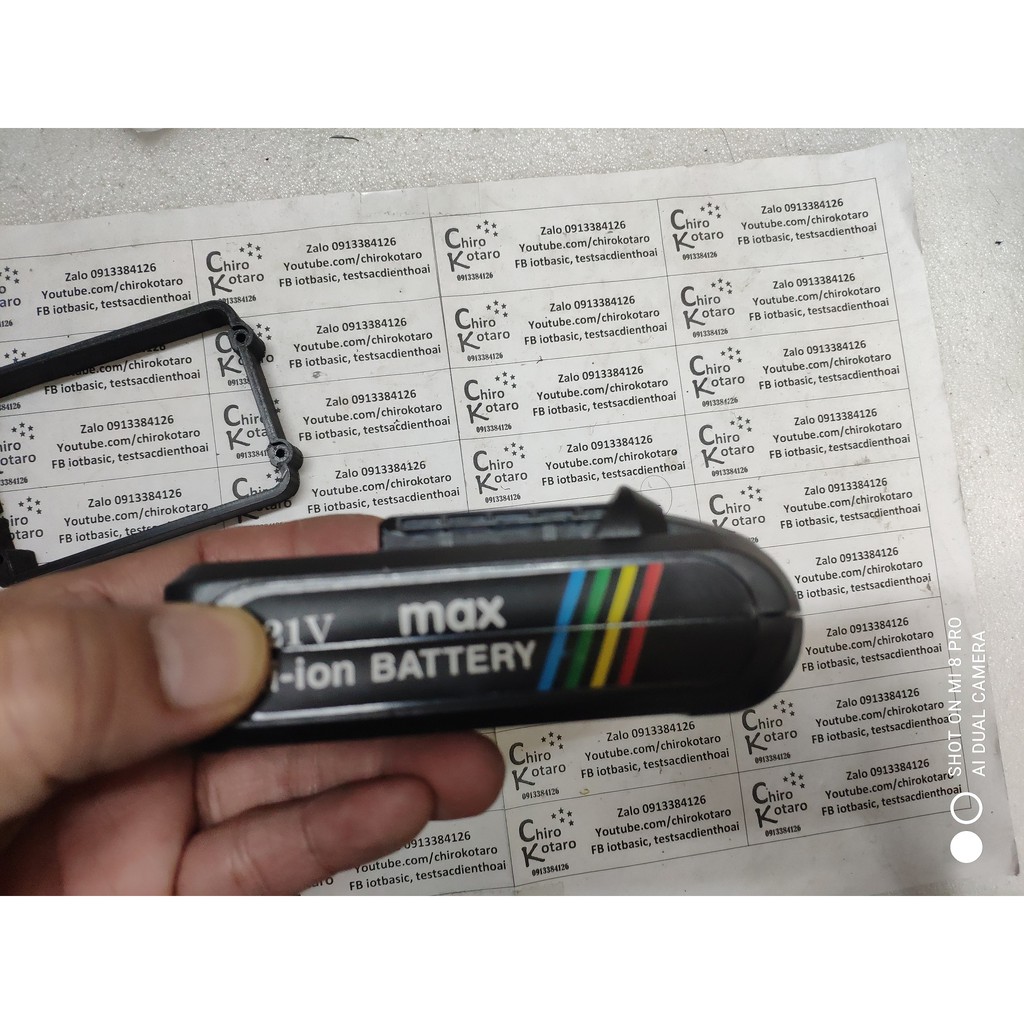 Miếng chèn nâng cao cho vỏ pin máy pin tàu như VOTO 21V MAX thêm 1, 2, 3 hàng cell