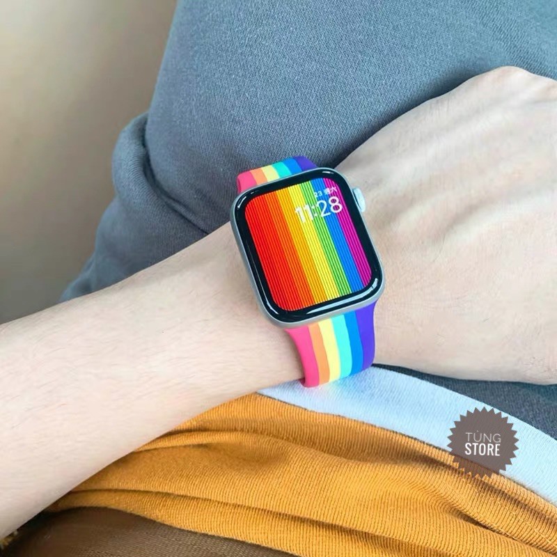 Dây apple watch bảy sắc cầu vồng hot hot hot