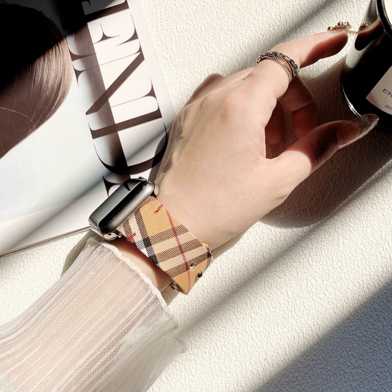 Dây đeo da bò 100% chính hãng thích hợp cho cho đồng hồ Apple Watch 6 Se 5 4 42mm 38mm 44mm 40mm Iwatch 6 5 4