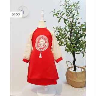 Áo dài kèm chân váy bé gái