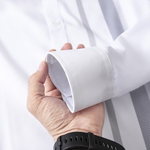 Áo Sơ Mi Nam Công Sở ANTON Somianton Trắng Họa Tiết Dài Tay Slimfit Kẻ Sọc Cotton - XAT205