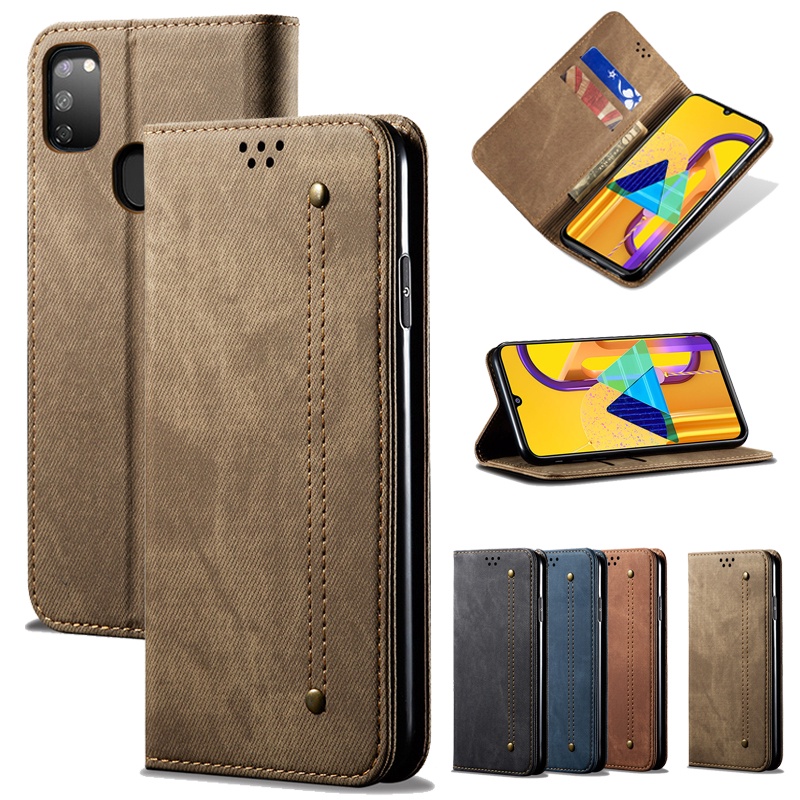 Vỏ Bao Da Điện Thoại Nắp Gập Từ Tính Siêu Mỏng Phối Đinh Tán Đơn Giản Phong Cách Retro Cho For Iphone 11 12 Pro Max Mini 6 7 8 Plus Se2020 X Xs Xr Ốp