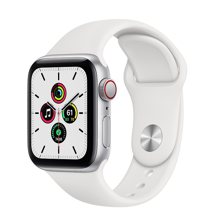 Đồng hồ thông minh Apple Watch SE GPS + Cellular 40mm MYEF2 Silver Aluminium Case with White Sport Band