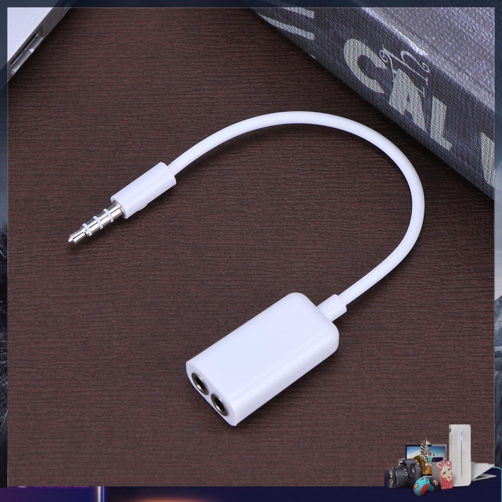 Đầu chia cổng tai nghe 3.5mm thành 2 cổng tiện dụng