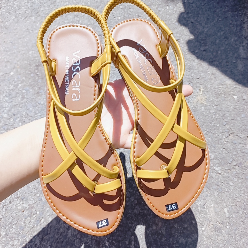 sandal chiên binh nữ đế bằng kiểu xỏ ngón dép quai hậu đi học đi chơi xinh xắn mẫu mới 2022