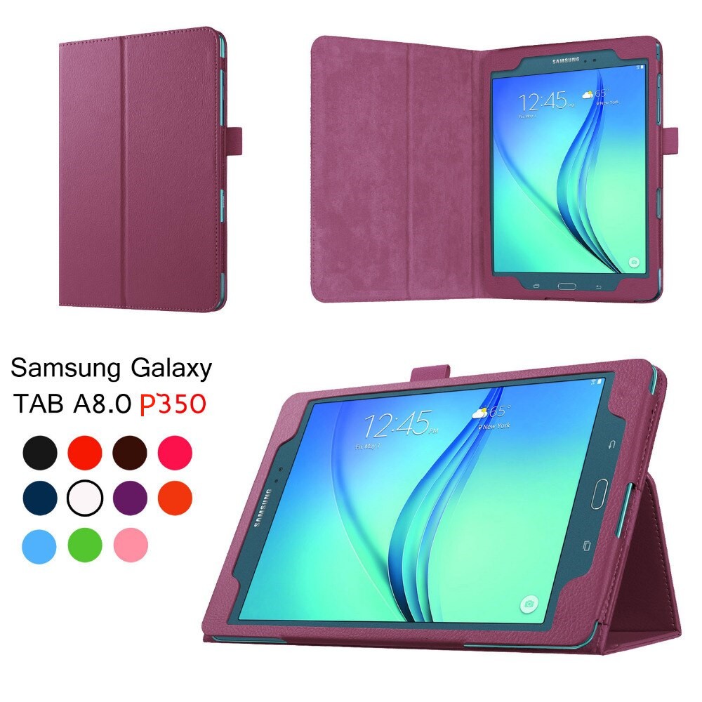 Bao da máy tính bảng nhiều màu dạng gập thời trang cho Samsung Galaxy Tab A 8.0 SM-P350 P355