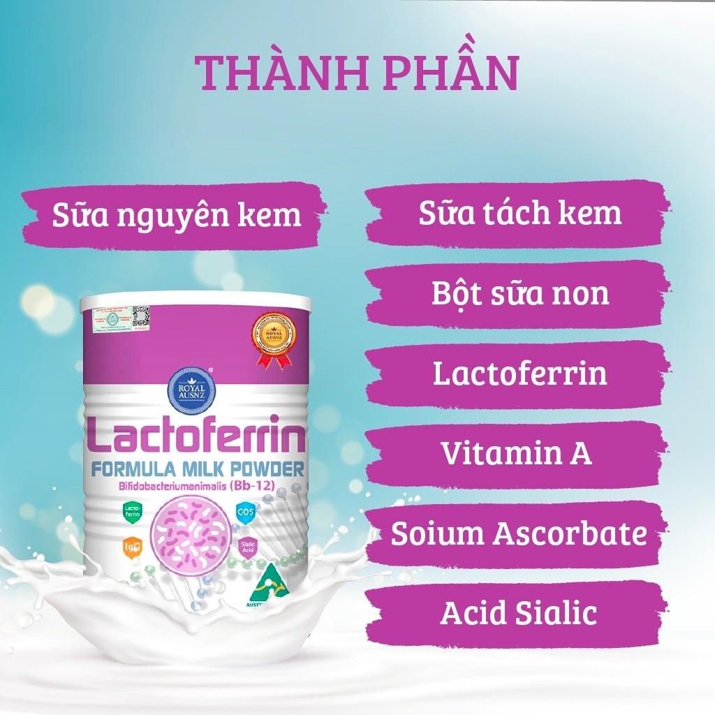 Sữa Bột Hoàng Gia Úc Tăng Cường Hệ Miễn Dịch ROYAL AUSNZ Lactoferrin Formula Milk BB-12 Hỗ Trợ Tiêu Hoá Tốt (50 gói x 2g