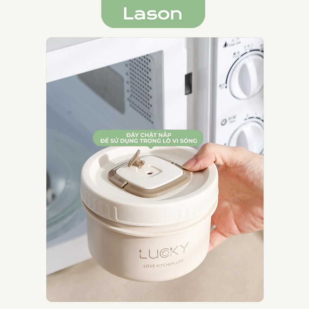 Hộp cơm inox Lason Lucky, cà men đựng cơm văn phòng HC-IN04-05-06