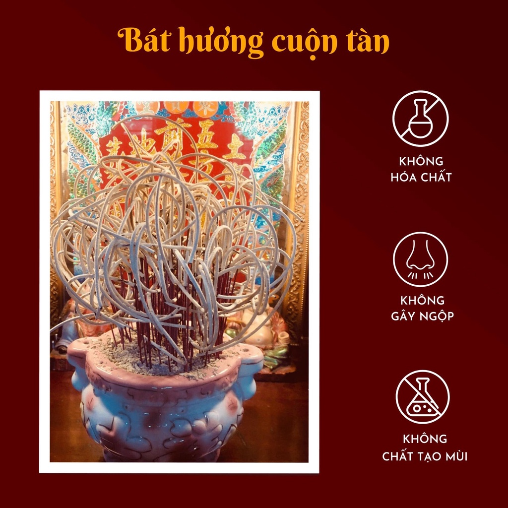 Nhang hương bài Lộc Thành, NHANG THẺ 400g, hương bài cuộn tàn, ít khói