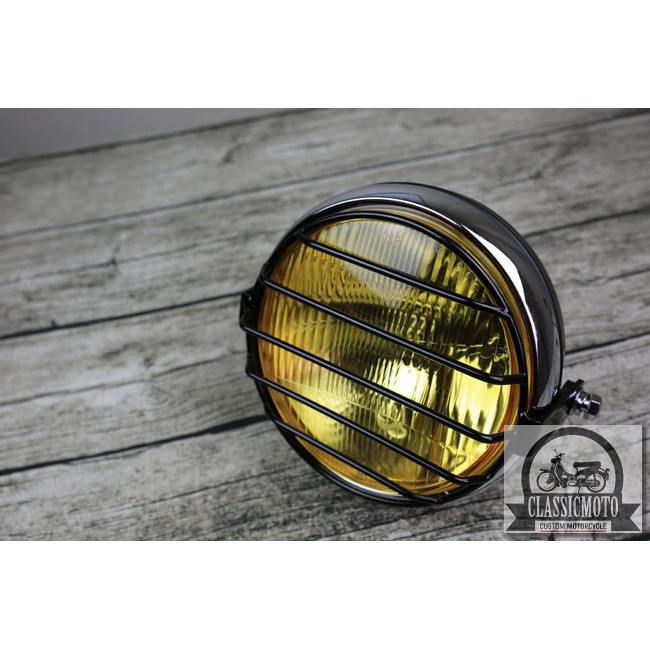 LƯỚI ĐÈN PHA XE MÁY CLASSIC - Lưới đèn pha lắp ngoài Cafe Racer Tracker CG125 SU GN125 CD 67 WIN