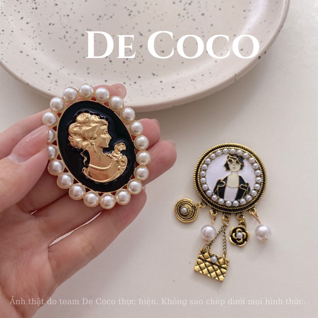 Ghim cài áo cao cấp, phụ kiện thời trang cài áo phong cách quý cô Parisian decoco.accessories