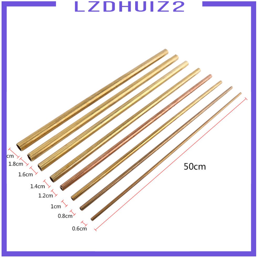 Set 2 Ống Đồng Tròn OD 6mm &amp; 8Mmx50Cm Chuyên Dụng