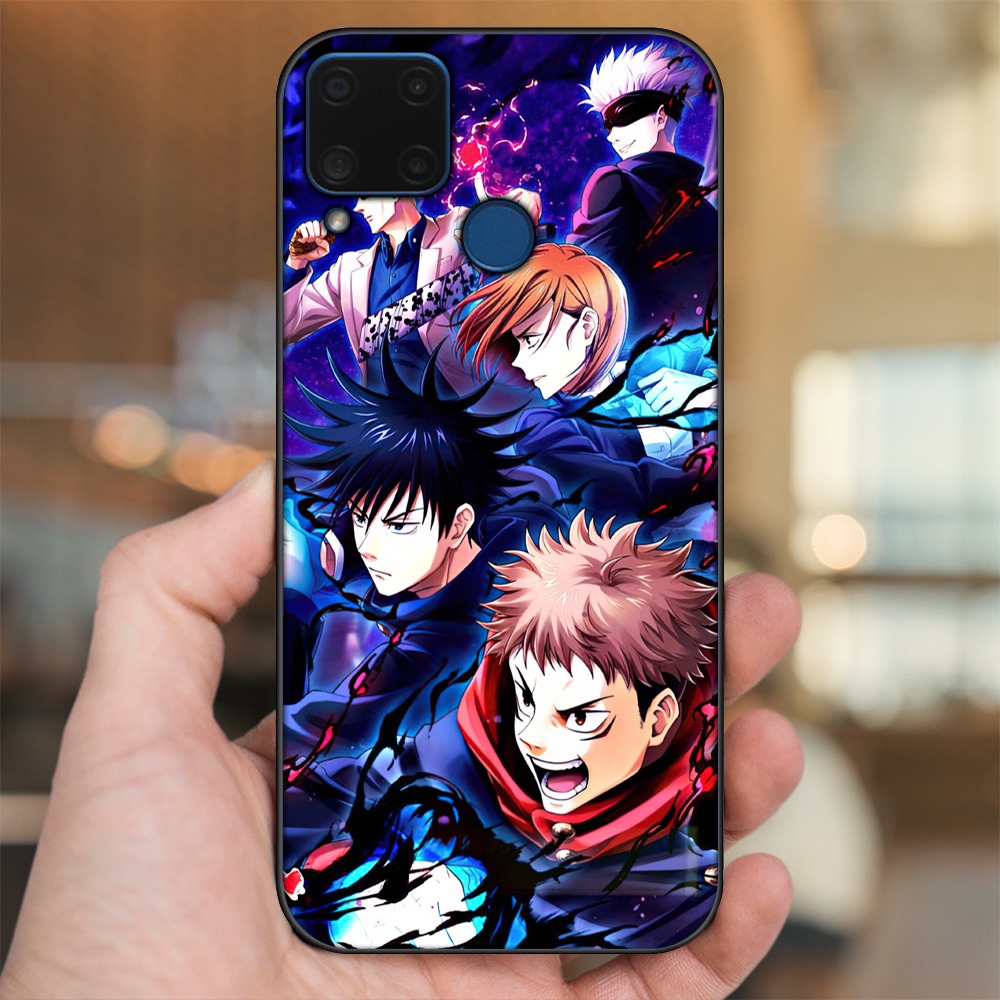 Ốp lưng Realme C15 viền đen in hình Yuji Jujutsu Kaisen