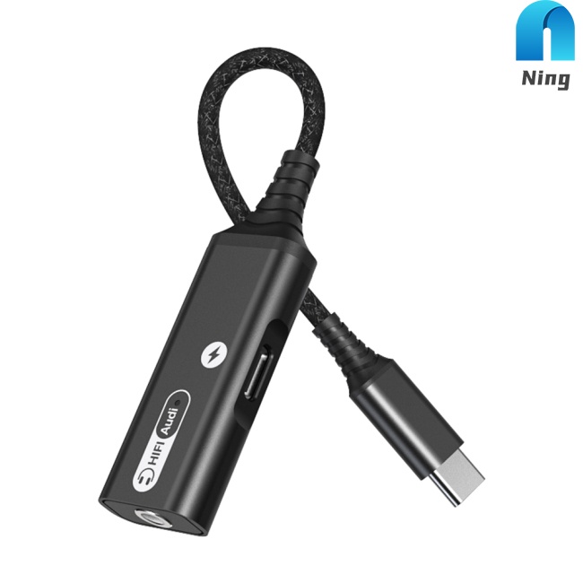 Giắc Chuyển Đổi Từ Usb Type-c Sang Type-c + Tai Nghe 3.5mm