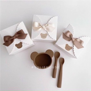 Set bát gấu kèm thìa silicon 🐻🐻🐻🐻