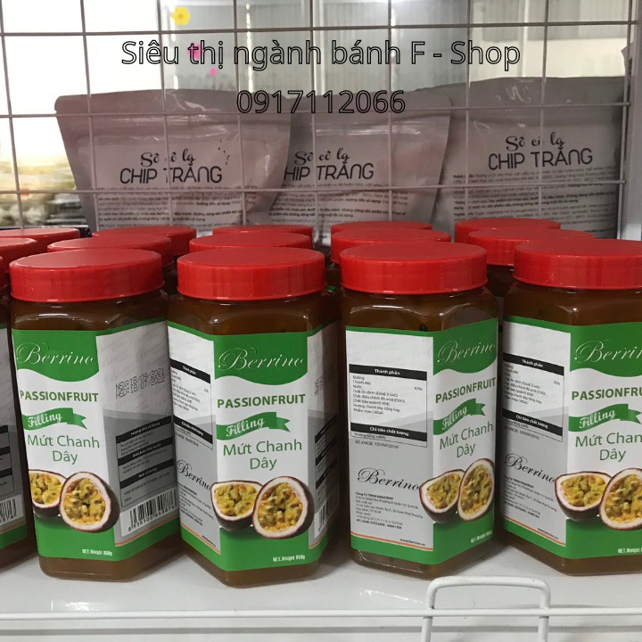Nguyên liệu làm bánh, trang trí bánh - Mứt nhân Filling có xác hiệu Berrino - Hủ 950gr