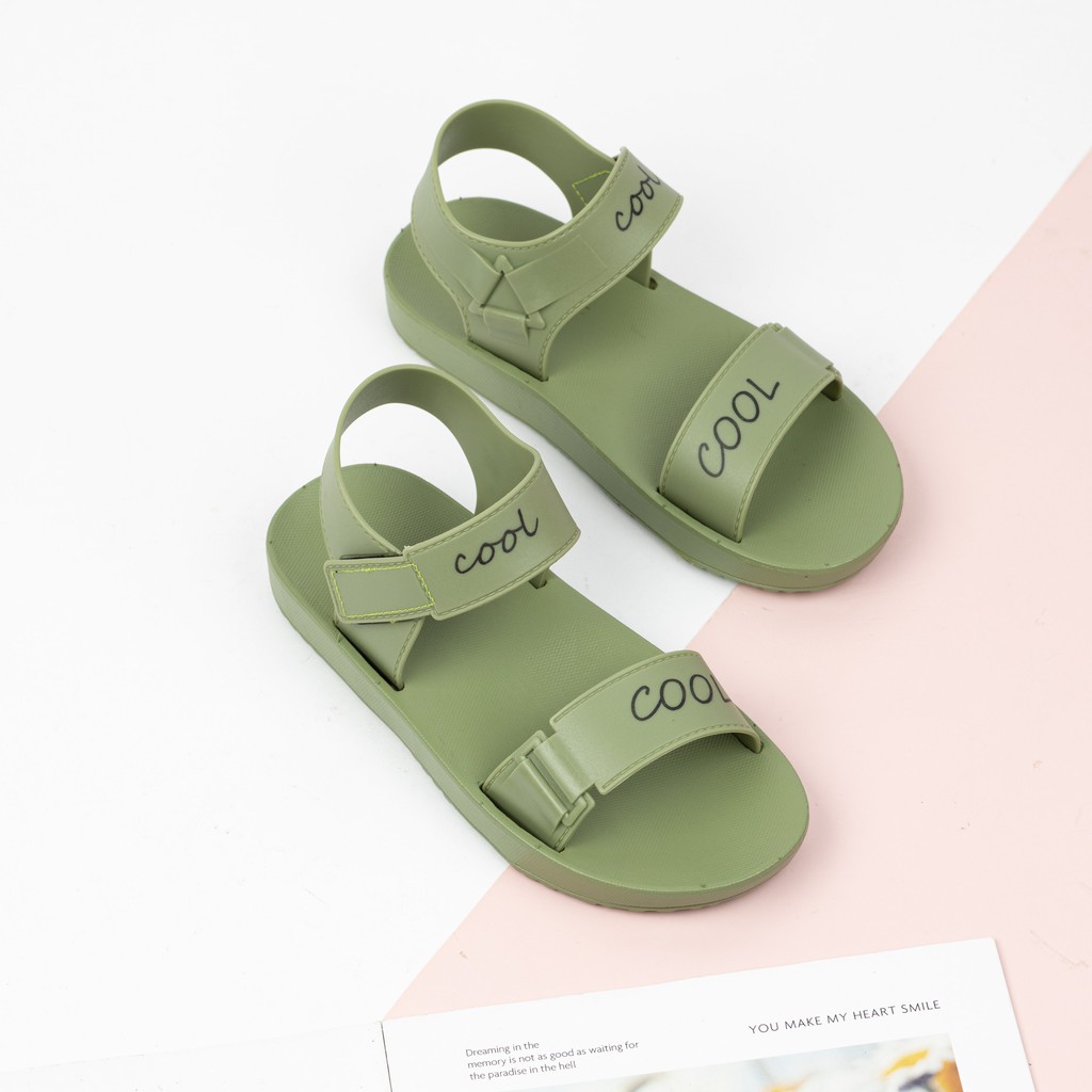 GIÀY SANDAL NỮ MWC - SANDAL QUAI NGANG THỜI TRANG - SANDAL PHỐI CHỮ CAO SU DẺO - NUSD- 2833