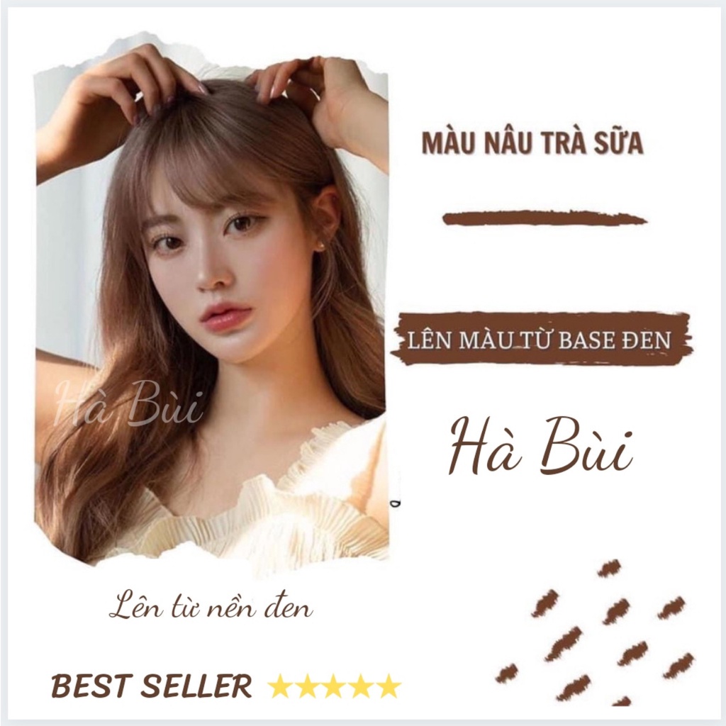 Thuốc Nhuộm Tóc Màu Nâu Chocolate Nâu Hoa Hồng Tặng Oxy Trợ Combo Nhuộm Siêu Tôn Da