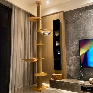 khung mèo leo qua cột trời dây gai gỗ đặc cho Con cào trụ đồ chơi bộ hoàn chỉnh