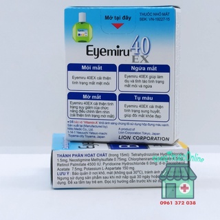 Nhỏ mắt Eyemiru 40EX lọ 15ml