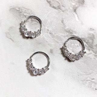 Khuyên tai mũi ( septum helix daith tragus ) đính đá bằng thép y tế xỏ khuyên piercing