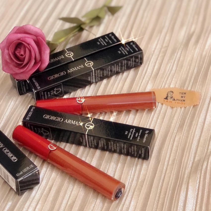 [Đủ Bill] Son kem lì Giorgio Armani 206 Lip Maestro Cedar