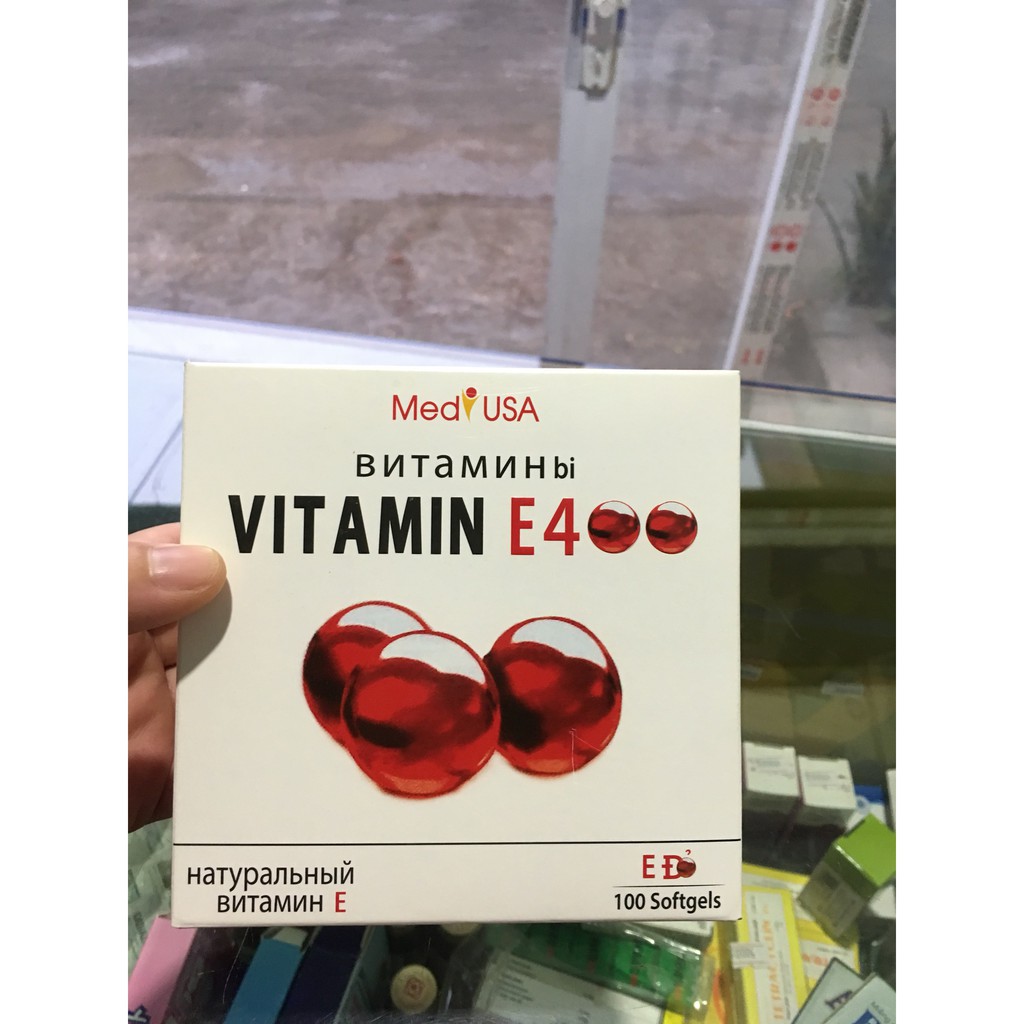 VITAMIN E 400 Đỏ kèm lô hội giúp sáng và đẹp da (hộp 10 vỉ * 10 viên) | BigBuy360 - bigbuy360.vn