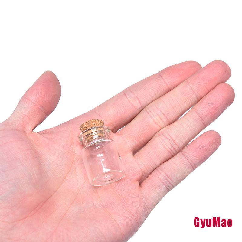 Set 10 Lọ Thủy Tinh Mini rx1GUMO Kèm Nút Bần Dùng Trang Trí Đám Cưới