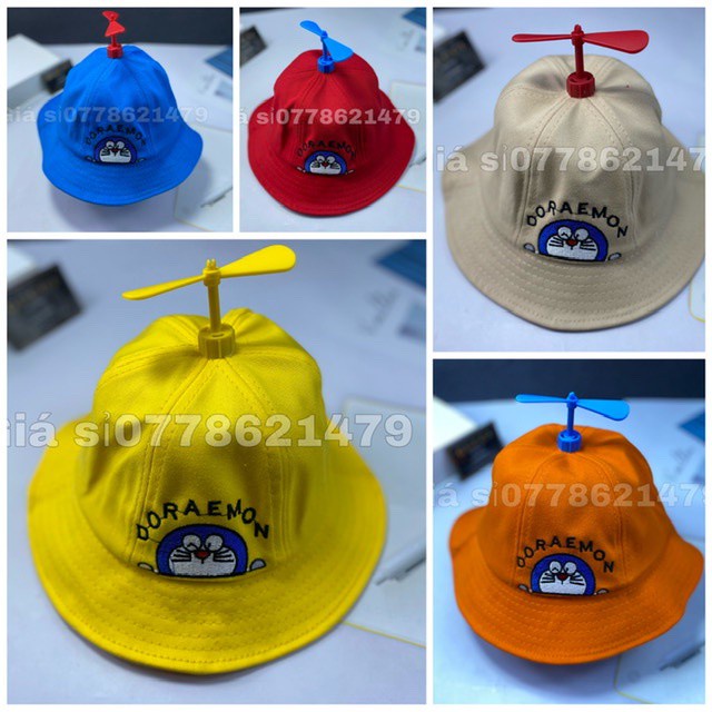 Mũ bo chong chóng doremon trẻ em 2tuổi đến 6tuổi - Nón bo dành cho trẻ em