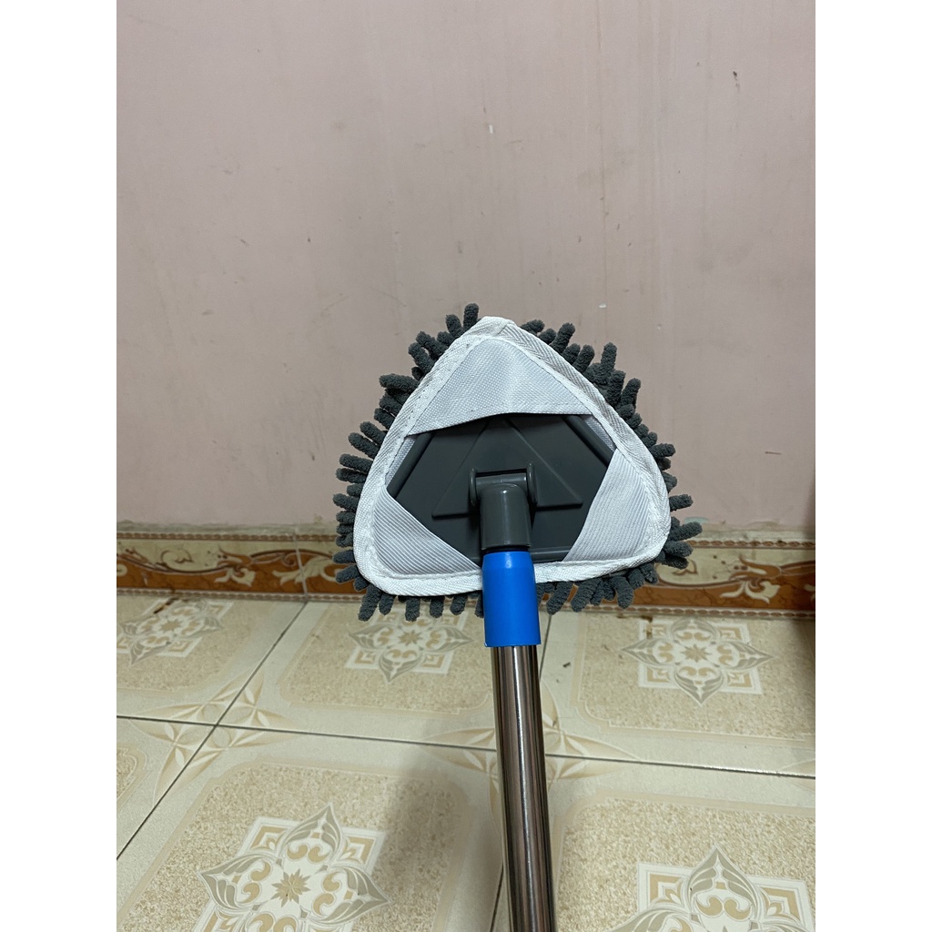 CHỔI LAU ĐA NĂNG VẢI MỀM HÌNH TAM GIÁC - LAU TRẦN NHÀ, LAU TƯỜNG, LAU XE, LAU TỦ
