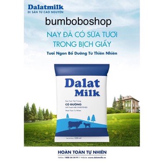 Sữa bịch Dalat milk có đường/ít đường/ko đường 220ml