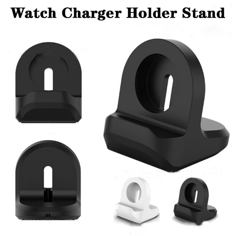 Đế Đỡ Hỗ Trợ Sạc Bằng Silicon Màu Trắng/Đen Cho Apple Watch Iwatch